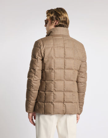 FAY-NAM45530210ZII 0ZJG -Piumino corto double front in lana pied de poule