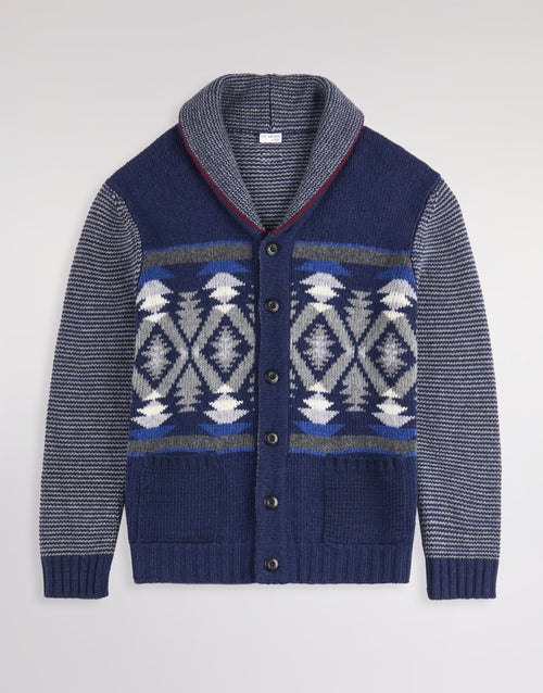 FAY-MMMC1532770YTY 139Y -CARDIGAN JACQUARD DESERT CODE ARCHIVE   