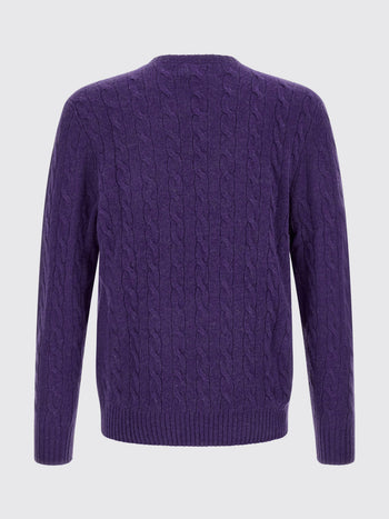 POLO RALPH LAUREN UOMO-710876762 505-Maglia a trecce in lana e cashmere