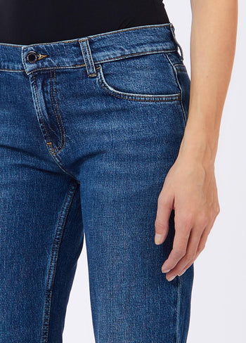 LIU JO BLUE DENIM-UF6209D0294 79096-PANT.STRAIGHT CHARM REG.W.