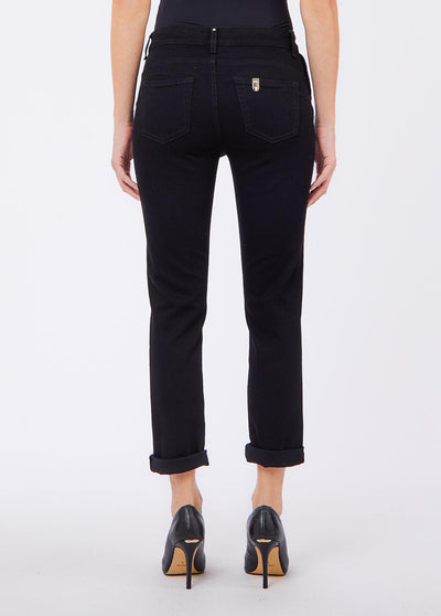 LIU JO BLUE DENIM-UF6094D0328 87528-B.UP MONROE BUTTON H.W.
