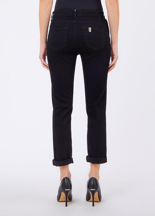 LIU JO BLUE DENIM-UF6094D0328 87528-B.UP MONROE BUTTON H.W.