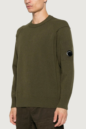 CP COMPANY-21CMKN707A110149A 683-LAMBSWOOL CREWNECK LENS SWEATER 