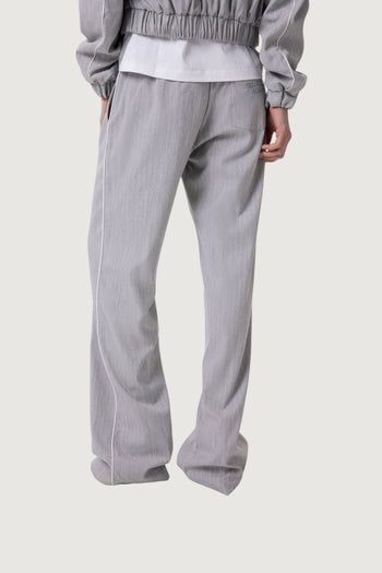 GAELLE-GAABW09813 GR00-PANTALACCIO GESSATO CON RICAMO SU RETRO TASCA