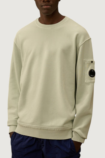 Cotton diagonal fleece crewneck lens sweatshirt - 2