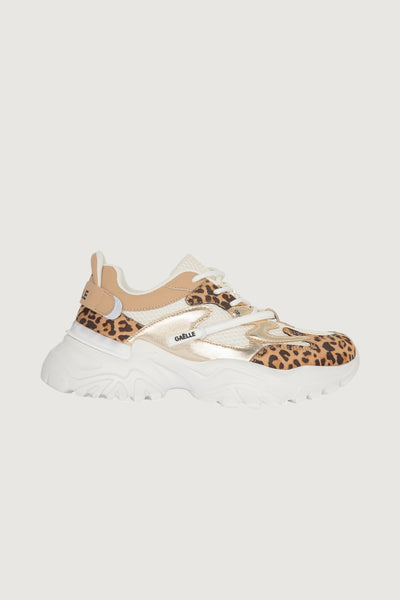 GAELLE-GACAW01628 MA32-SNEAKERS RUNNING IN MESH CON INSERTI ANIMALIER