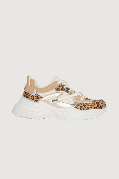 GAELLE-GACAW01628 MA32-SNEAKERS RUNNING IN MESH CON INSERTI ANIMALIER