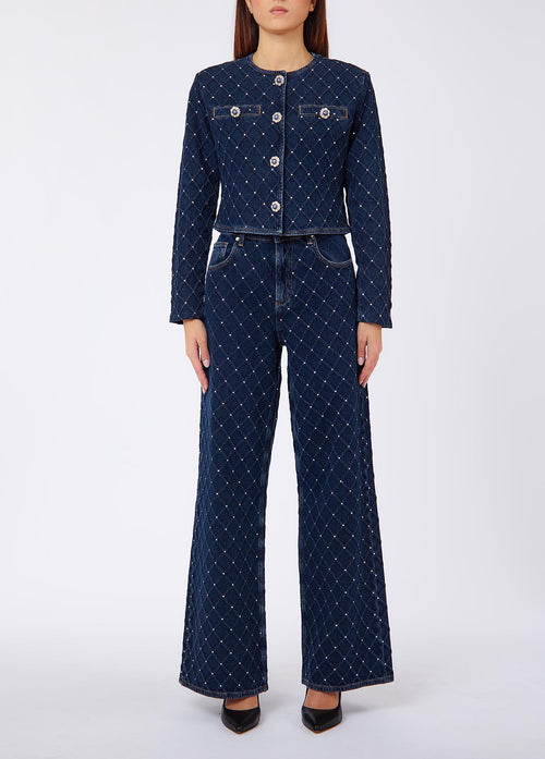 LIU JO BLUE DENIM-UF6169D0374 79107-GIACCA MATELASSE