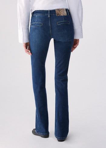 LIU JO BLUE DENIM-UF6084DS085 79081-ECS B.UP NEW BOOT CUT L.W.
