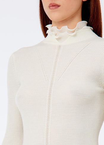 LIU JO COLLECTION-CF6043MA82O 10701-MAGLIA CHIUSA M/L ROUCHES TESS