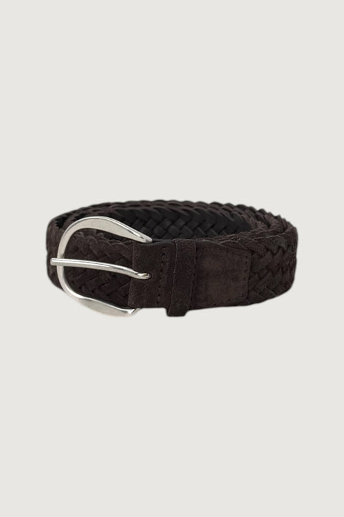 ORCIANI-U08318SUP TMORO -CINTURA INTRECCIATA SUEDE PLOT 3.5CM 