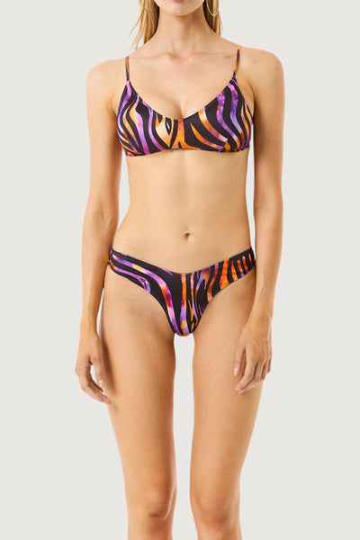 4GIVENESS-126WBWBK5882 200-BIKINI TOP HYPNOTIC ZEBRA