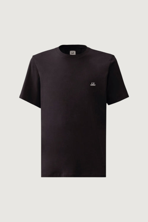 CP COMPANY-RCCMTS726A005100W 888-30/1 JERSEY SHORT SLEEVE LOGO PATCH T-SHIRT