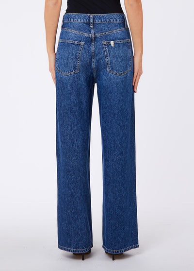 LIU JO BLUE DENIM-UF6166D0373 79111-PANT.STRAIGHT STYLISH REG.W.