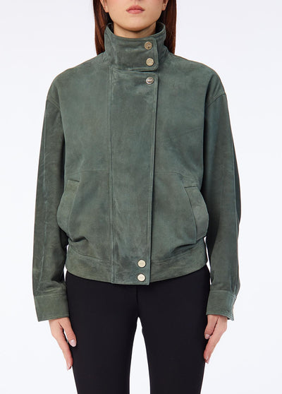 LIU JO COLLECTION-CF6120P0382 80420-BOMBER IN CAMOSCIO