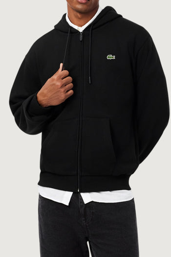 LACOSTE-SH8864 031-Felpa con cappuccio in tessuto felpato