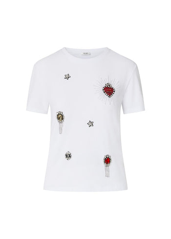 LIU JO WHITE-WF6324J0088 L9437-ECS T-SHIRT REGULAR FIT