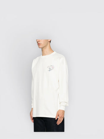 DRòLE DE-LTS340CO248 OW-Esquisse Slogan Long Sleeve T-shirt