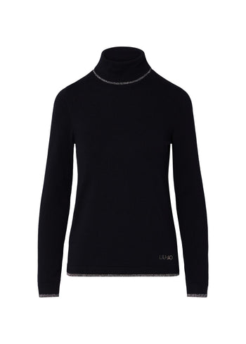 LIU JO WHITE-WF6013MS49I 22222-ECS MAGLIA CHIUSA BASIC FIT