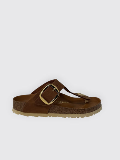 BIRKENSTOCK-1018745 COGNAC-GIZEH BIG BUCKLE 