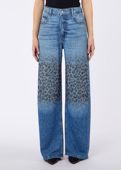 LIU JO BLUE DENIM-UF6166D0373 79112-PANT.STRAIGHT STYLISH REG.W.