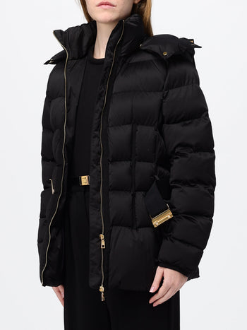 ELISABETTA  FRANCHI-PI92D66E2 110-WOMEN'S PADDED JACKET WITH BELT