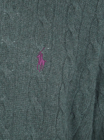 POLO RALPH LAUREN UOMO-710876762 507-Maglia a trecce in lana e cashmere