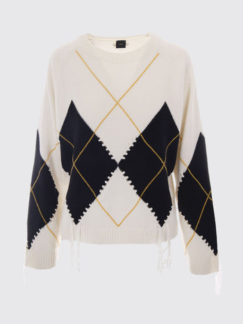 PINKO-107377A3JE DZ0-BERNA PULL ARGYLE TRAFORATO