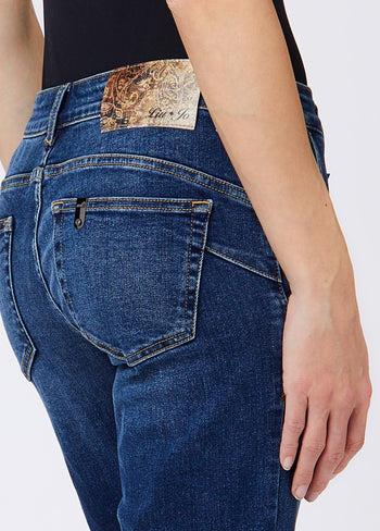 LIU JO BLUE DENIM-UF6084DS085 79081-ECS B.UP NEW BOOT CUT L.W.
