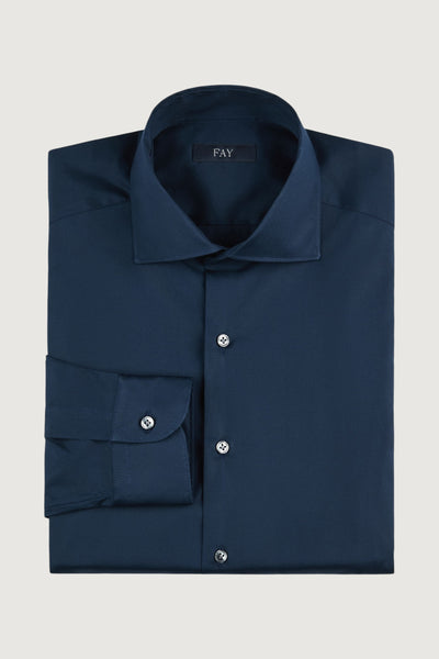FAY-NCMA152259SORM U807-CAMICIA COLLO FRANCESE STRETCH