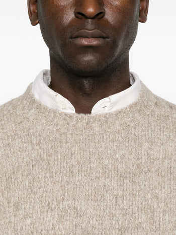SUNFLOWER -3033 120-Crew neck knit with slight dropped shoulders