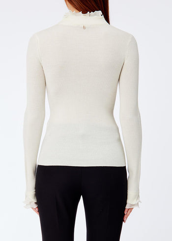 LIU JO COLLECTION-CF6043MA82O 10701-MAGLIA CHIUSA M/L ROUCHES TESS