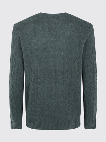 POLO RALPH LAUREN UOMO-710876762 507-Maglia a trecce in lana e cashmere