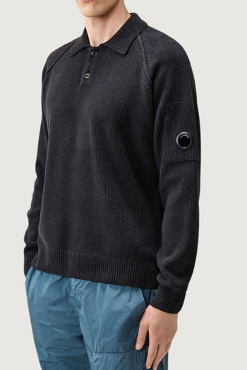 CP COMPANY-21CMKN198A005558G 888-CHENILLE COTTON POLO SWEATER 