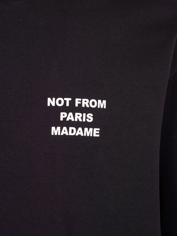 DRòLE DE-PERMTS203CO002 BL-Bold Slogan T-shirt
