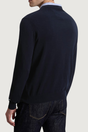 WOOLRICH-CFWOKN0331MRUF0787 3989-LOGO COTTON CREWNECK 