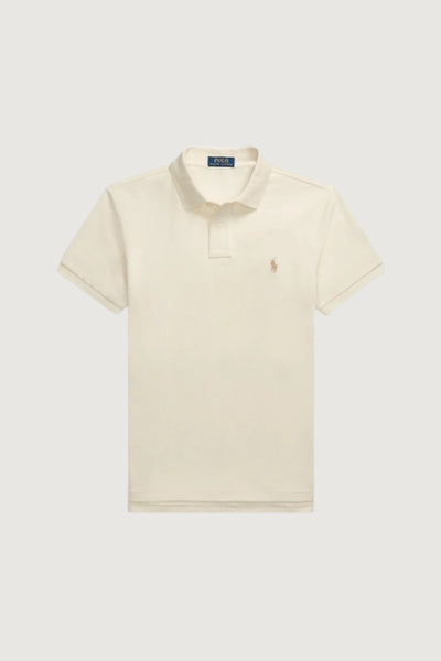 Quattro Stagioni cream piqué cotton slim-fit polo shirt with embroidered logo