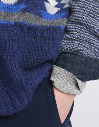 FAY-MMMC1532770YTY 139Y -CARDIGAN JACQUARD DESERT CODE ARCHIVE   