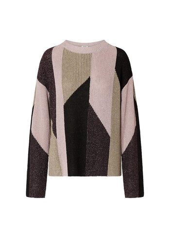 LIU JO WHITE-WF6046MS92P L9193-ECS MAGLIA M/L INTARSIO LAMÉ