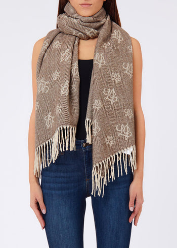 LIUJO ACCESSORI-2F6034T0300 00533-STOLA JACQUARD RESCA LOGO