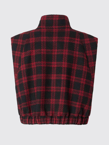 PINKO-107440A3GN ZR4-HANDEL GILET TWEED DISEGNO BUF