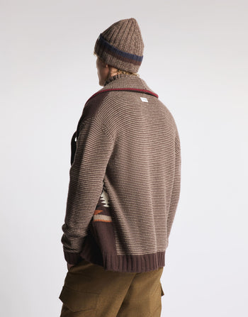 FAY-MMMC1532770YTY 0XD9-CARDIGAN JACQUARD DESERT CODE ARCHIVE   