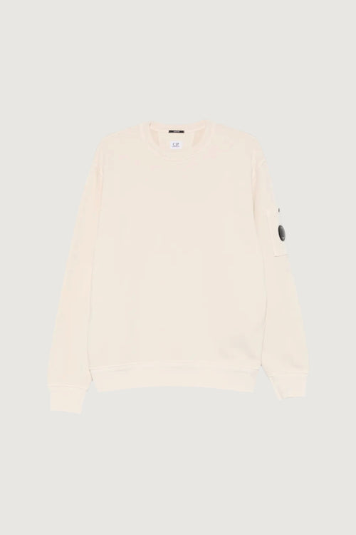 CP COMPANY-20CMSS036A110044R 114-COTTON DIAGONAL FLEECE CREWNECK LENS SWEATSHIRT
