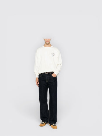 DRòLE DE-LTS340CO248 OW-Esquisse Slogan Long Sleeve T-shirt