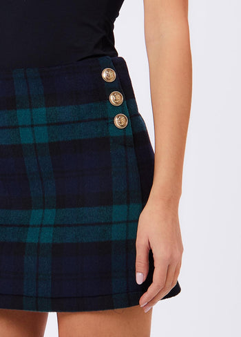 LIU JO WHITE-WF6262T719A Z9545-GONNA MINI TARTAN
