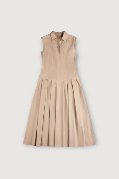 Abito smanicato pieghe