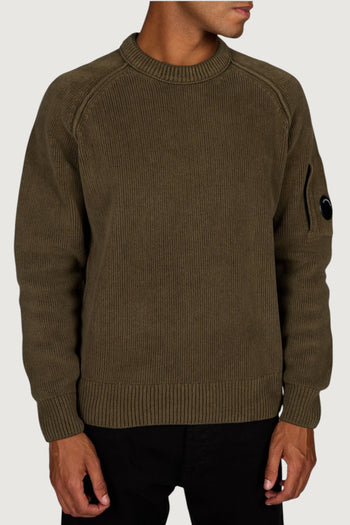 CP COMPANY-21CMKN196A005558G 683-CHENILLE COTTON CREWNECK LENS SWEATER 