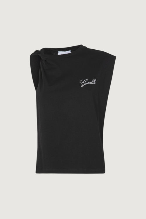 GAELLE-GAABW09373 NE01-T-SHIRT SMANICATA CON DETTAGLIO DAVANTI