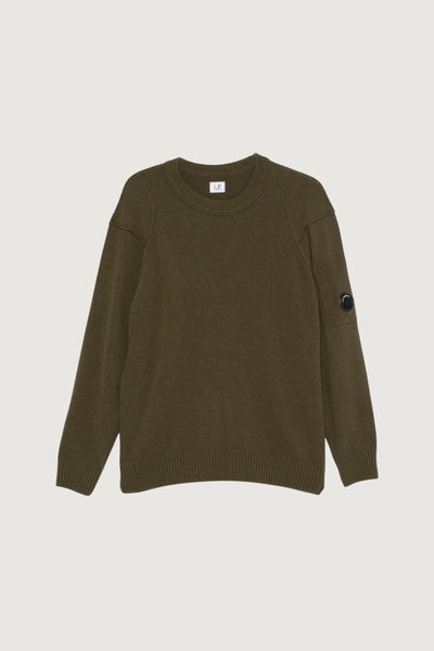 CP COMPANY-21CMKN707A110149A 683-LAMBSWOOL CREWNECK LENS SWEATER 