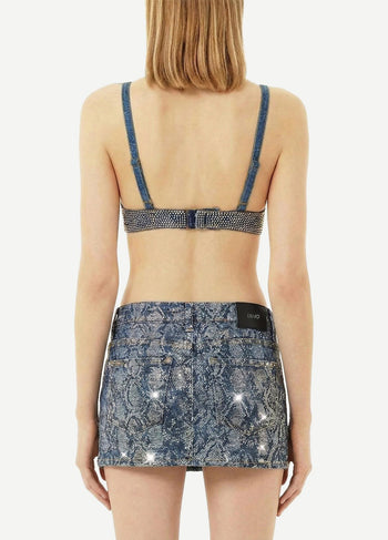 LIU JO BLUE DENIM-UF6522D4854 79155-BRALETTE DENIM